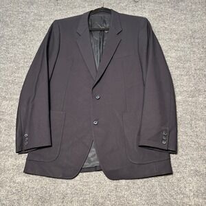 Jean-Paul Germain Sport‎ Coat Mens 42R Black Two Button Solid Made In France